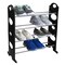 Home Basics Stackable  12 Pair Metal and Plastic Shoe Rack, Black SR10743 - alternate 2